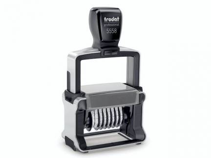 Stempel, Trodat 5558, sort, Numberer 1 stk