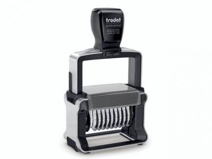 Stempel, Trodat 55510, sort, Numberer 1 stk