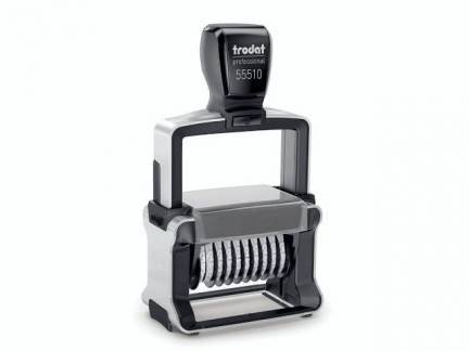 Stempel, Trodat 55510, sort, Numberer 1 stk