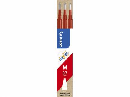 Refill Pilot FriXion rød 0,7 medium 3-pack