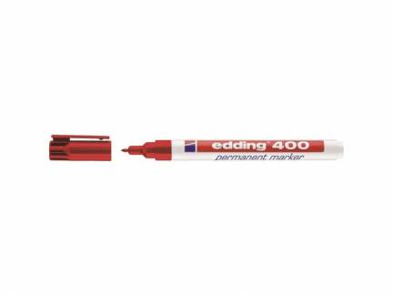 Marker Edding 400-02 permanent rød 1mm rund spids