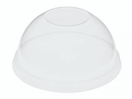 Låg RPET Crystal dome m/hul 60stk/ps