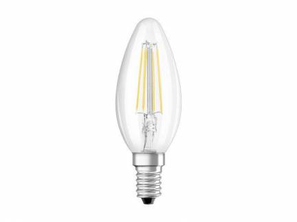 Pære Osram LED Star kerte 40W/827 E14 filament klar