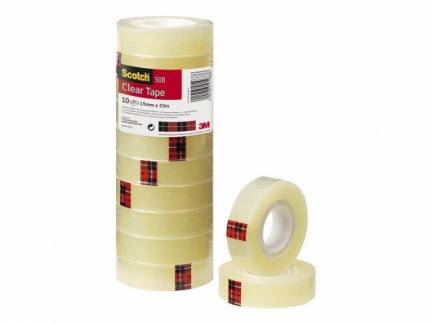 Tape Scotch kontortape 508 transparent 15mmx33m