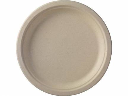 Tallerken 22cm bagasse PFAS free 50stk/pak