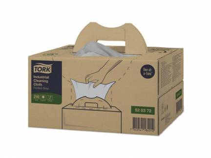 Aftørringsklud Tork Industri W7 Handy Box grå 41,5x35,5cm 210ark/kar