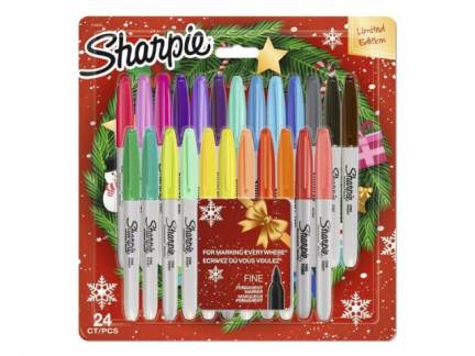 Marker Sharpie Julepakke assorteret permanent 24stk/sæt