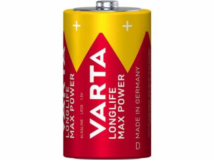 Batteri Varta Longlife Max Power D 2stk/pak blister