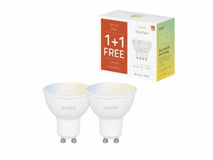 Smart spot 4.5W (GU10) Hombli hvid CCT 2stk/pak