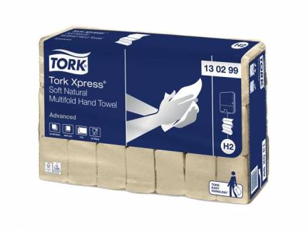 Papirhåndklæde Tork Xpress Adv natur 2-lag M-fold 3780 ark