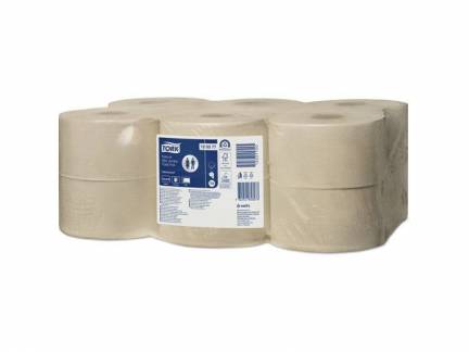 Toiletpapir Tork jumbo mini brun natur T2 170m 12 rle