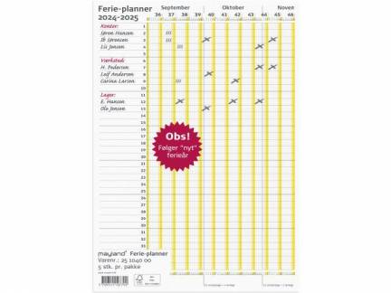 Ferie Planner 2024/2025 25 1040 00