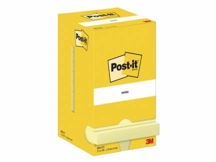 Post-it blok Canarygul 654 76x76mm 12blk/pak