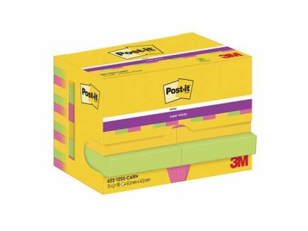 Post-it blok Super Sticky Carnival 47,6x47,6mm 12blk