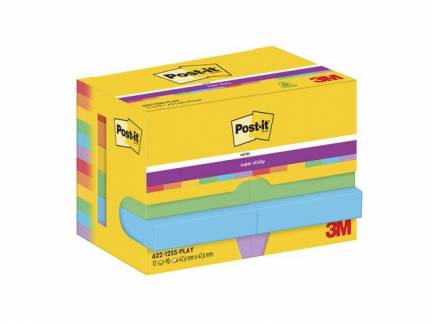 Post-it blok Super Sticky Playful 47,6x47,6mm 12blk