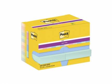 Post-it blok Super Sticky Soulful 47,6x47,6mm 12blk