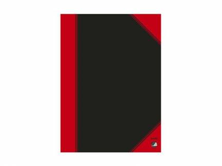 Kinabog Bantex med linjer A4 sort/rød 96 blade 70g