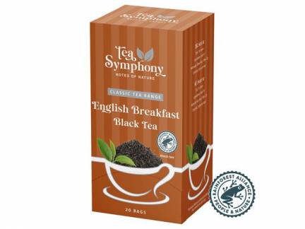 Te, Symphony Type 1, fyldningsvægt: 40 English Breakfast, pakke a 20 stk