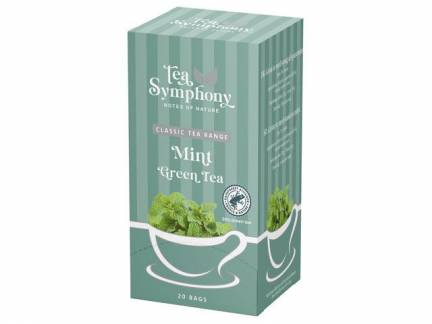 Te, Symphony Type 1, fyldningsvægt: 40 Green tea Mint, pakke a 20 stk