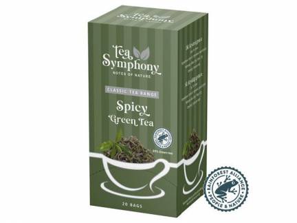Te, Symphony Type 1, fyldningsvægt: 40 Spicy Green Tea, pakke a 20 stk