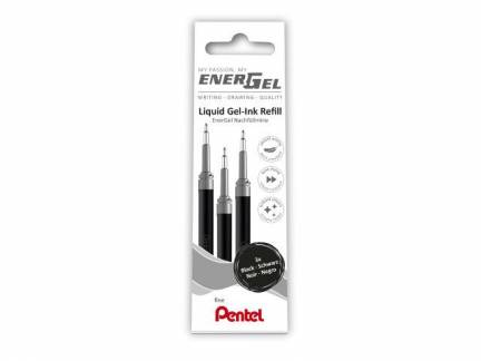 Rollerpen Pentel  Energel sort 3-pack LRN5-3A