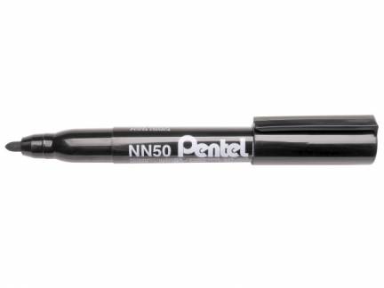 Marker, Pentel Recycology, NN50, 5MM Spids, sort, 2405001, pakke a 12 stk