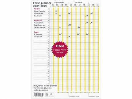 Ferie Planner 2025/2026 