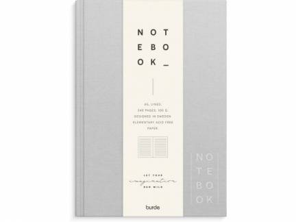 Notebook Textile A5 light grey lined