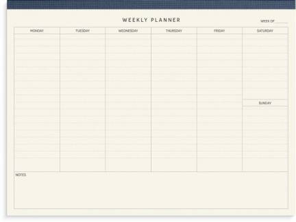 Weekly planner block Textile 