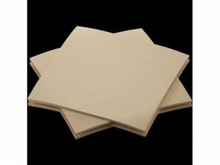 Kaffeserviet, Duni, Dunisoft, 1/4-fold væv, brun 200mmx200mm, pakke a 180 stk