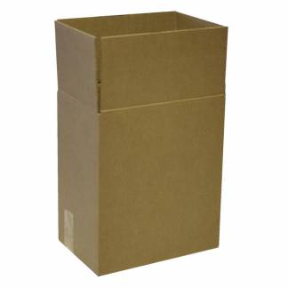 B&oslash;lgepapkasse, Master'in, indre dim: 315 x 210 x 365 mm, 2-lags,EB-flute FEFCO 0201, Kraftliner, brun Yderkasse til 6 flasker, bundt a 20 stk FSC Mix 70\%