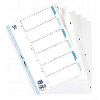 Register, Elba, A4,210x297mm, 1-6, hvid