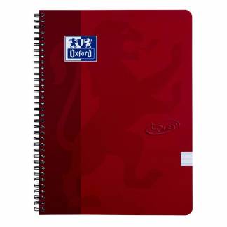 Notesbog, Oxford Touch, linjeret, A4+ r&oslash;d, 238x297mm, 90g/m2