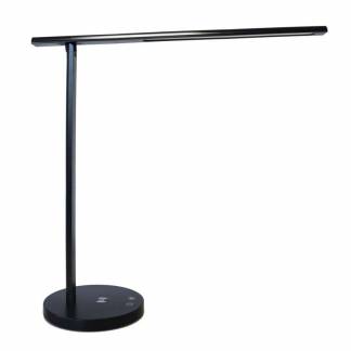 Bordlampe, Unilux Diva, USB+QI oplader, sort