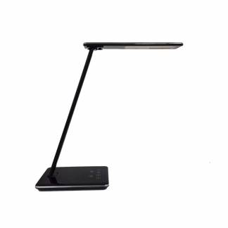 Bordlampe, Unilux Linka, USB+QI oplader, sort