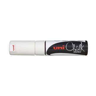 Chalkmarker, Uniball Ocean care, PWE-5K 1,8-2,5MM, Rund spids, hvid, permanent