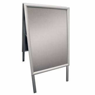Gadeskilt, Twinco, aluminium/gr&aring;, 630 x1110x90mm, Format: 50x70cm