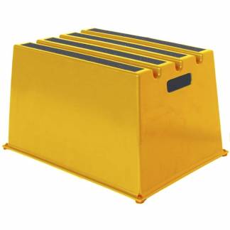 Sikkerhedstrin, Twinco Twin, 375x527 x307mm, 1 trin, gul