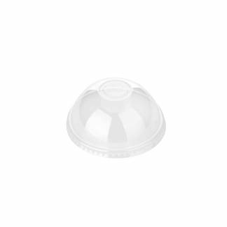 L&aring;g t/plastglas udvendig diameter: 98 mm, PET transparent, Dome with hole pose a 50 stk, kasse a 40 poser palle a 12 kartoner, 16-20 oz F&oslash;devaregodkendt