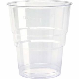Plastglas, Duni, Rund, 300 ml indvendig diameter 84.0 mm, PS transparent, pose a 50 stk F&oslash;devaregodkendt