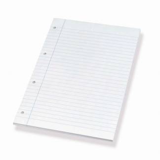 Standardblok sidelimet A4 linieret 4H 100 ark 60g