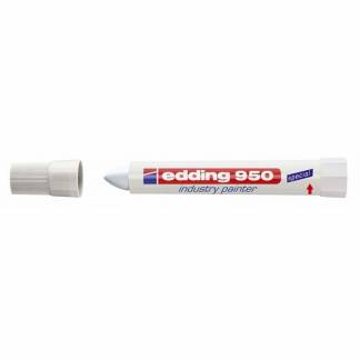 Marker, Edding, 950, 10MM, Rund spids hvid, 703001049
