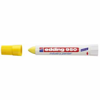 Marker, Edding, 950, 10MM, Rund spids gul, 703001005