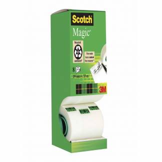 Tape, Scotch Magic 810, 19mmx33.00m, Kerne diameter: 25 Klar, pakke a 8 ruller