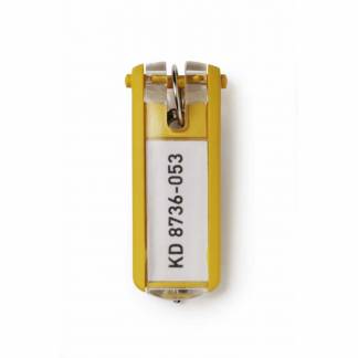 N&oslash;gleskilte, Durable KEY CLIP 25x65, gul