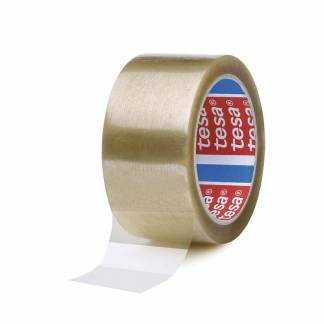 Pakketape, TESA 4089, 48 mm x 66.00 m 28 &micro;m, kernediameter: 76 mm, h&aring;ndrulle pp, Naturgummi, transparent kasse a 36 ruller, palle a 1584 ruller