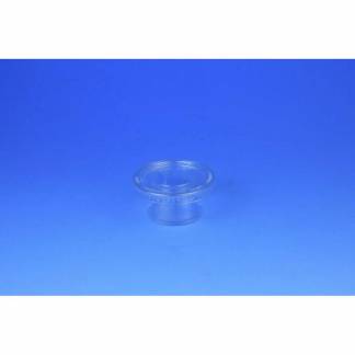 L&aring;g t/dressingb&aelig;ger, Rund, &Oslash; 65, h&oslash;jde 6 PET, transparent, pakke a 100 stk F&oslash;devaregodkendt