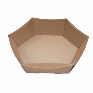 Gave&aelig;ske, udvendig dim: 430 x 350 x 90 mm, indre dim: 430 x 350 x 90 mm 1-lags,B-flute, s&aelig;rligt design Kraftliner, brun, karton a 25 stk