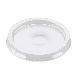 L&aring;g t/foliebakke, Plus Pack, Rund, &Oslash; 85 h&oslash;jde 15 RPET, transparent, Snap-on karton a 100 stk F&oslash;devaregodkendt