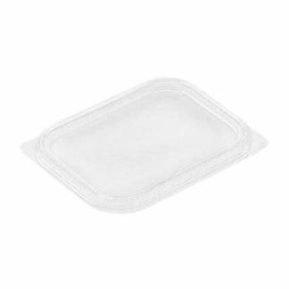 L&aring;g t/foliebakke, Plus Pack, Rektangul&aelig;r 114x88x9mm RPET, transparent, pakke a 100 stk F&oslash;devaregodkendt